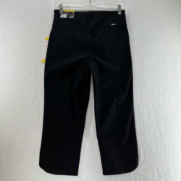 S.C. & CO 360 Tummy Control Cropped Pants Womens 6 Easy Pull On Petal Slit Black - Picture 2 of 13